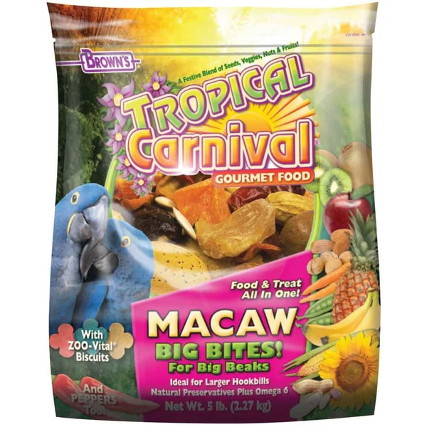 Tropical Carnival Food For Macaws - 5 Lb. - 2.27 Kg 1 Tropical Carnival Food For Macaws - 5 Lb. - 2.27 Kg