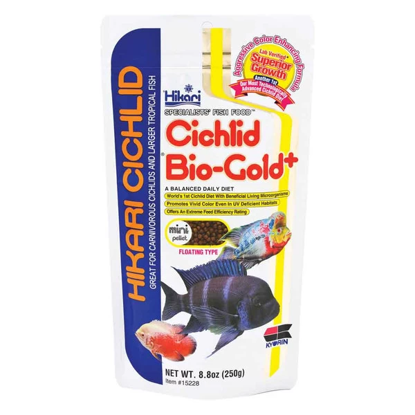Hikari Cichlid Bio-Gold+ Pellets - Mini - 8.8 Oz. 1 Hikari Cichlid Bio-Gold+ Pellets - Mini - 8.8 Oz.