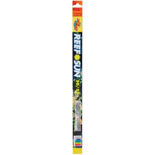 Zoo Med Zoomed Reef Sun 50/50 T8 Fluorescent Lamp - 15W - 6500K/420nm - 18 In. 1 Zoo Med Zoomed Reef Sun 50/50 T8 Fluorescent Lamp - 15W - 6500K/420nm - 18 In.