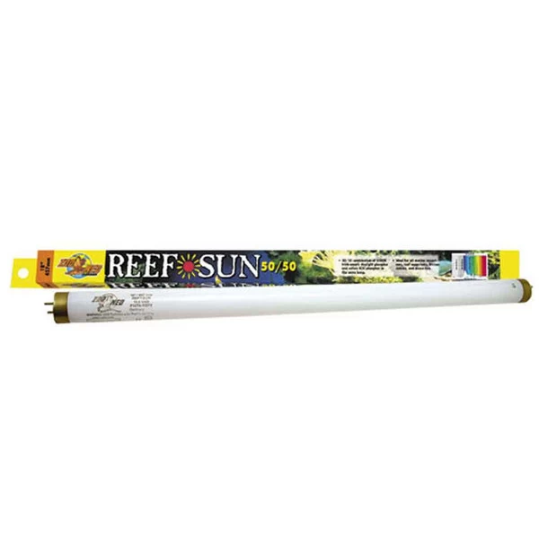 Zoo Med Zoomed Reef Sun 50/50 T8 Fluorescent Lamp - 17W - 6500K/420nm - 24 In. 1 Zoo Med Zoomed Reef Sun 50/50 T8 Fluorescent Lamp - 17W - 6500K/420nm - 24 In.