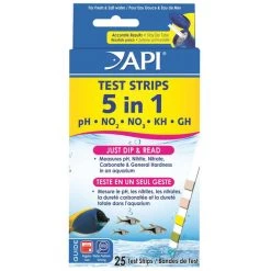 API 5 In 1 Aquarium Test Strips - 25 Strips