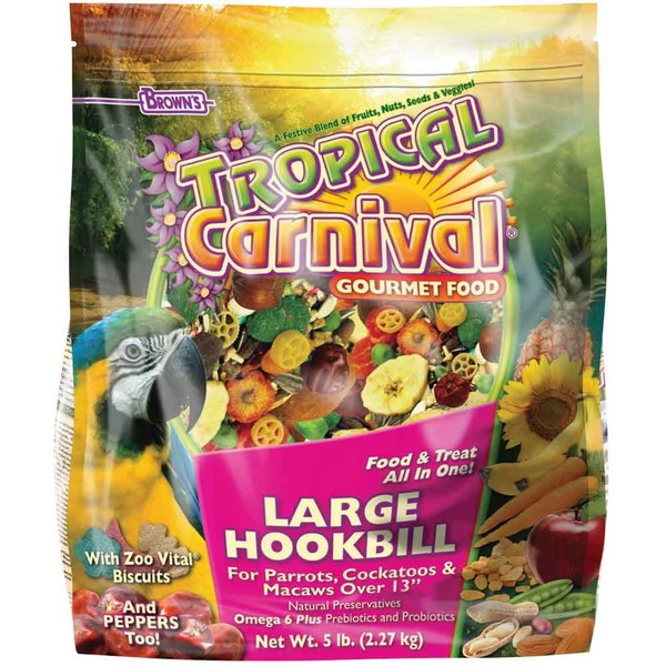 Tropical Carnival Food For Large Hookbills - 5 Lb. 1 Tropical Carnival Food For Large Hookbills - 5 Lb.