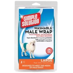 Simple Solution Washable Wraps - For Male Dogs 45 - 90 Lb.