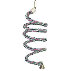 Happy Beak Bird Toy - Rainbow Cotton Rope Boing - Md
