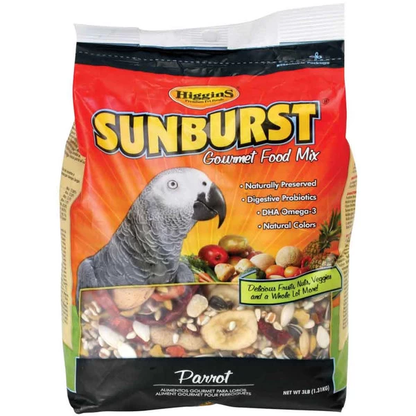 Higgins Sunburst Gourmet Bird Food - Parrot - 3 Lb 1 Higgins Sunburst Gourmet Bird Food - Parrot - 3 Lb