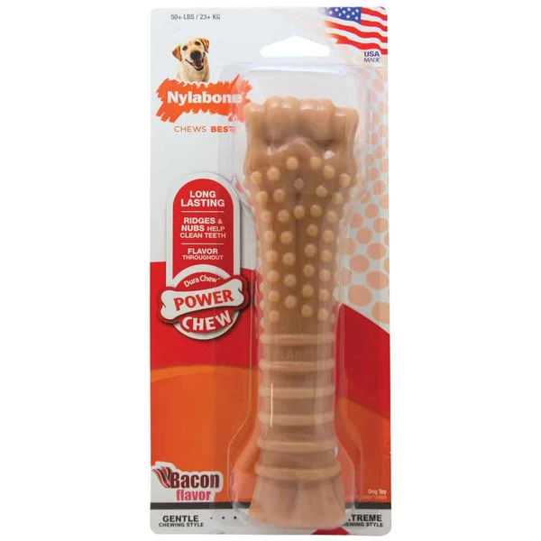 Nylabone - Power Chew - Texture Bone - Bacon - Souper 1 Nylabone - Power Chew - Texture Bone - Bacon - Souper