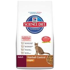 Science Diet Feline Adult - Hairball Control - Light - 7 Lb.