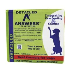 Detailed Answers - Beef Patties - Dog Food - 8 Oz