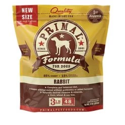 Primal Dog Food - Frozen Nuggets - Rabbit - 3lb