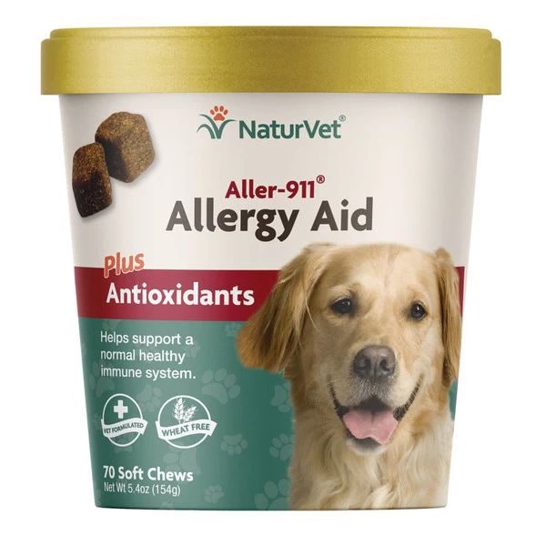 NaturVet Aller-911 Allergy Aid+ Antioxidant Soft Chew 70 Ct. 1 NaturVet Aller-911 Allergy Aid+ Antioxidant Soft Chew 70 Ct.