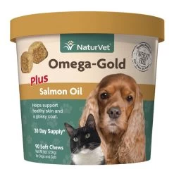 NaturVet Omega-Gold+ Salmon Oil Soft Chew 90 Ct.