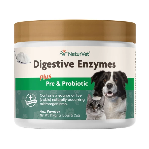 NaturVet Digestive Enzymes W/ Pre- & Probiotics Powder 8 Oz. 1 NaturVet Digestive Enzymes W/ Pre- & Probiotics Powder 8 Oz.