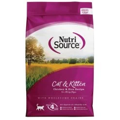 Nutrisource Cat & Kitten Food - Chicken & Rice - 6.6 Lb
