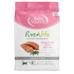 Nurisource Cat Food - Pure Vita Grain Free - Salmon - 6.6 Lb