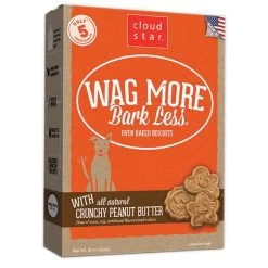 Wag More Bark Less Oven Baked Biscuits - Crunchy Peanut Butter - 3 Lb.
