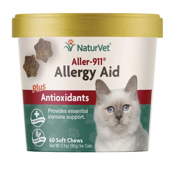 NaturVet Aller-911 Allergy Aid Plus Antioxidants Cats Soft 1 NaturVet Aller-911 Allergy Aid Plus Antioxidants Cats Soft