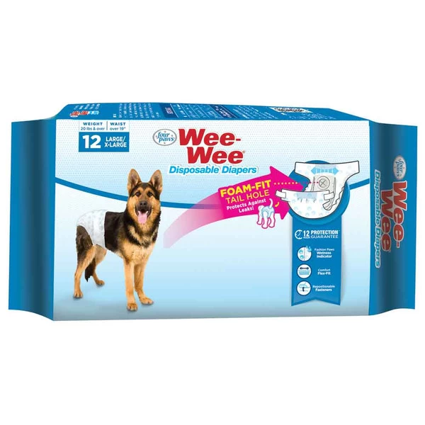 Wee-Wee Disposable Diapers - L/XL - 12 Pack 1 Wee-Wee Disposable Diapers - L/XL - 12 Pack