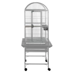Dometop Bird Cage - 18 In X 18 In X 51 In - Platinum