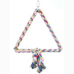 Happy Beak Bird Toy - Triangle Cotton Rope Swing