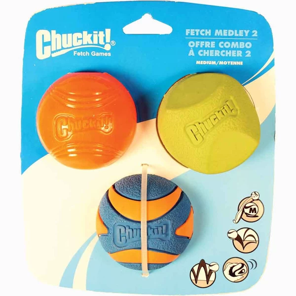 Chuckit! CI Fetch Medley - Gen2 - Multi - 3pk 1 Chuckit! CI Fetch Medley - Gen2 - Multi - 3pk