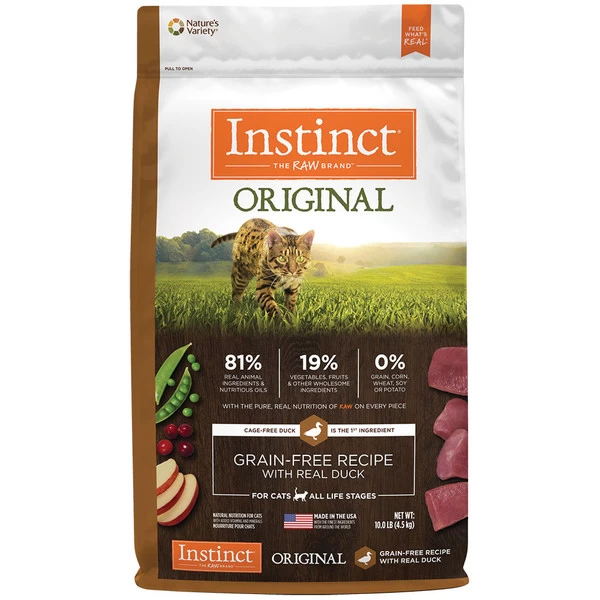 Nature's Variety NV Instinct Cat Food - Duck - 10 Lb 1 Nature's Variety NV Instinct Cat Food - Duck - 10 Lb