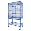 Flight Bird Cage W/ Stand - 32 In X 21 In X63 In - 32 In X 21 In - Blue