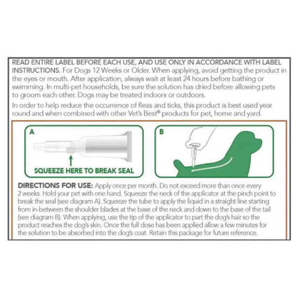 Vet's Best Flea & Tick Drops - Medium - 4 Ct 2 Vet's Best Flea & Tick Drops - Medium - 4 Ct - Image 2
