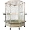 Extra Large Corner Bird Cage - 61 In X 48 In X 73 In - Platinum