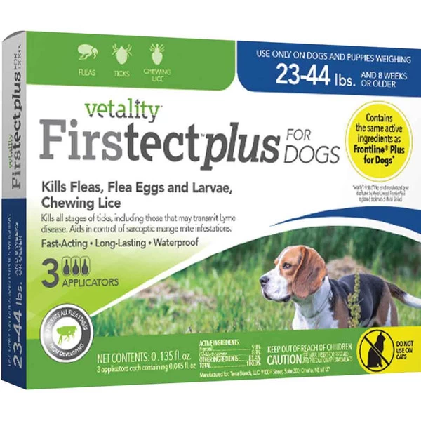 Vetality Firstect Plus For Dogs - 23 To 44 Lbs - 3 Ct 1 Vetality Firstect Plus For Dogs - 23 To 44 Lbs - 3 Ct