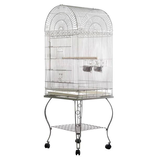 Economy Dome Top Bird Cage - 20 In X 20 In X 58 In - Platinum 1 Economy Dome Top Bird Cage - 20 In X 20 In X 58 In - Platinum