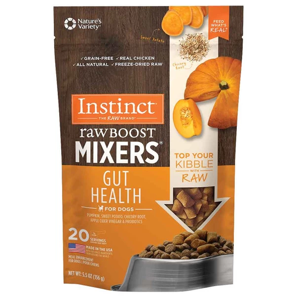 Nature's Variety NV Instinct Dog Food Mixers - FD Raw Boost - Gut Health - 5.5 Oz 1 Nature's Variety NV Instinct Dog Food Mixers - FD Raw Boost - Gut Health - 5.5 Oz