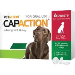 CapAction - Dog And Cat Flea Protection - 2 To 25 Lbs