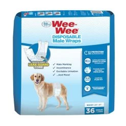 Wee-Wee - Disposable Male Dog Wraps - MD/LG - 36 Pk