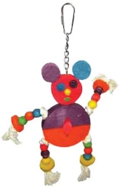 The Crazy Wooden Mouse Bird Toy