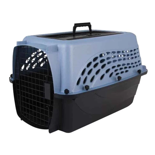 Petmate 2 Door Top Load Kennel - Blue & Black - 24 In 1 Petmate 2 Door Top Load Kennel - Blue & Black - 24 In