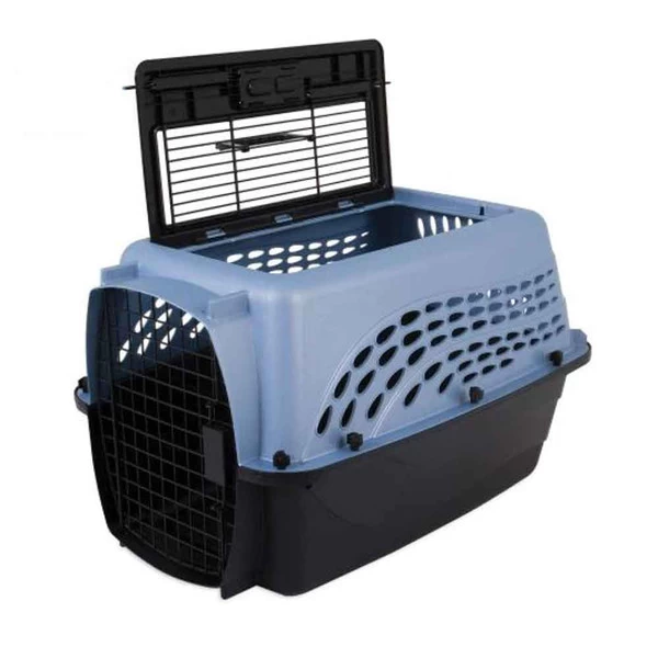 Petmate 2 Door Top Load Kennel - Blue & Black - 24 In 2 Petmate 2 Door Top Load Kennel - Blue & Black - 24 In - Image 2