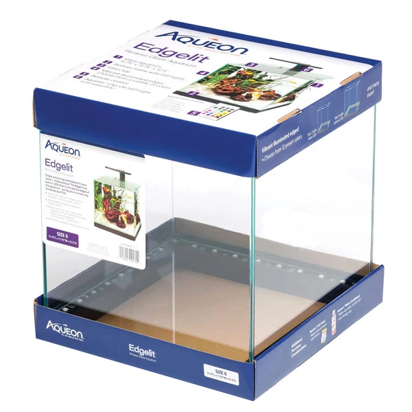 Aqueon Edgelit Rimless Cube - 6 Gallon 2 Aqueon Edgelit Rimless Cube - 6 Gallon - Image 2