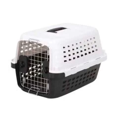 Petmate Compass Fashion Kennel - Wht & Black - 24 In