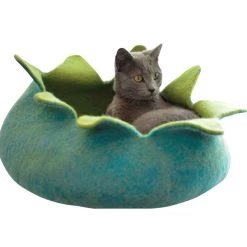 Distinctly Himalayan Petal Basket - Aqua - 14 In.