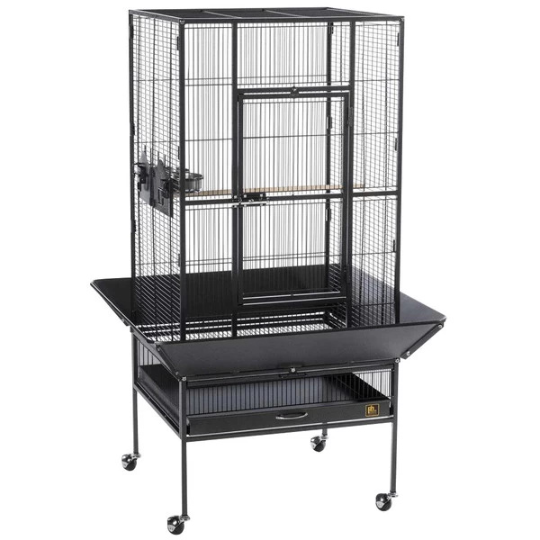 Park Plaza Bird Cage - Black - 18 X 18 X 49 Inch 1 Park Plaza Bird Cage - Black - 18 X 18 X 49 Inch