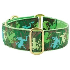 Exclusive Martingale Dog Collar - Coqui Jungle - Silver Hardware - 1.5 In. Lg