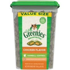 Greenies Feline Smartbites Hairball Chicken - 16 Oz