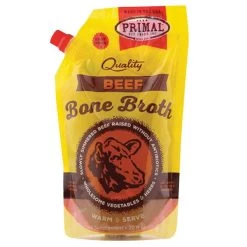Primal Frozen Beef Bone Broth Pouch - 20oz