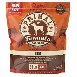 Primal Frozen Canine Beef Formula - 3lb