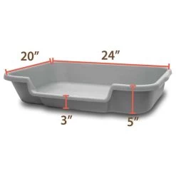 Peck Rock Puppy Pan - Gray - Large