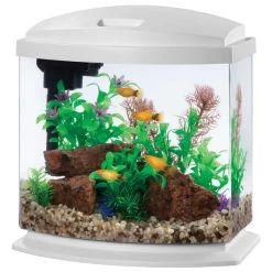 Aqueon Mini Bow LED Smartclean - White - 2.5 Gal
