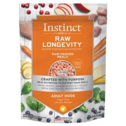 NV Instinct Longevity Dog Food - Frozen Raw Bites Meals - Chicken - 4 Lb