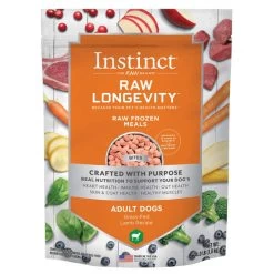 NV Instinct Longevity Dog Food - Frozen Raw Bites Meals - Lamb - 4 Lb