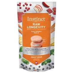 NV Instinct Longevity Dog Food - Frozen Raw Patty Meals - Beef - 6 Lb