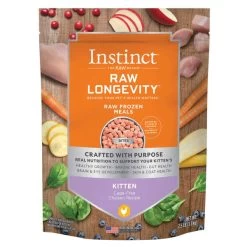 NV Instinct Longevity Cat Food - Frozen Raw Kitten Meals - Chicken - 2.5 Lb